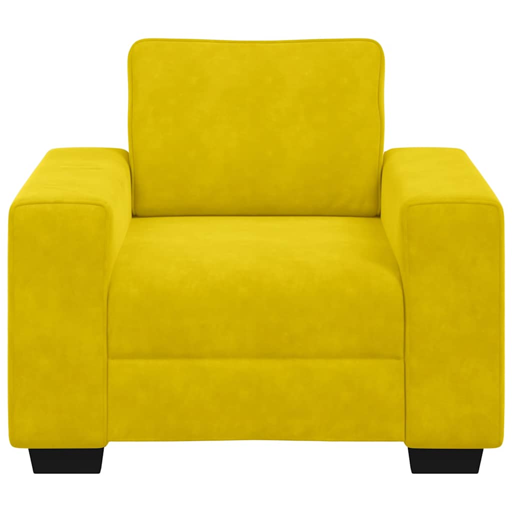 Sofastoel Geel 100x77x82 cm Fluweel