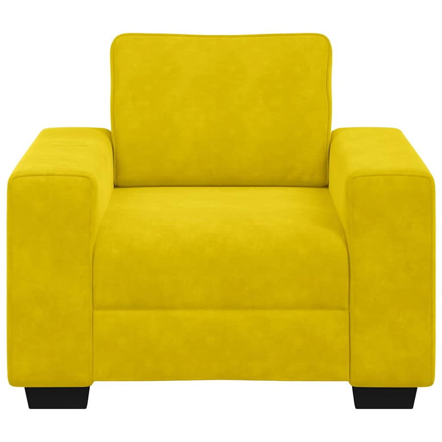 Sofastoel Geel 100x77x82 cm Fluweel