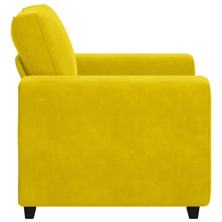 Sofastoel Geel 100x77x82 cm Fluweel