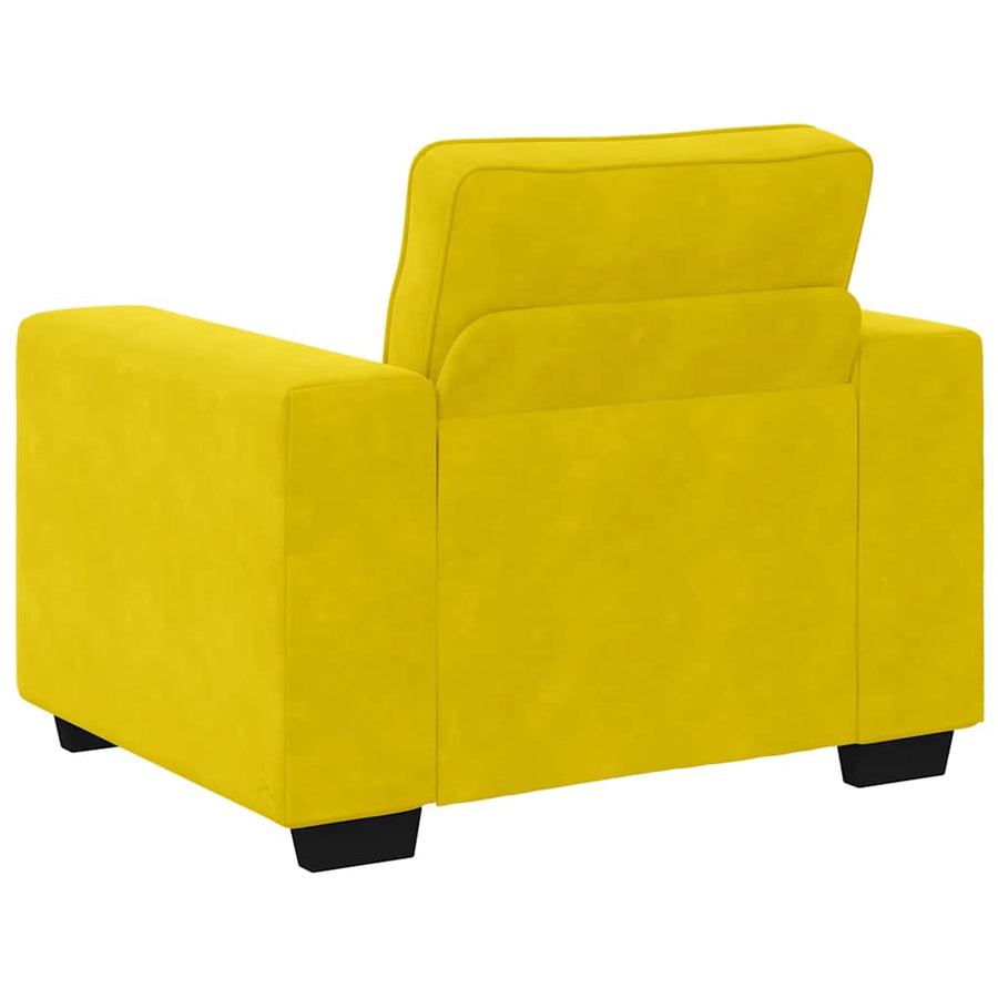 Sofastoel Geel 100x77x82 cm Fluweel