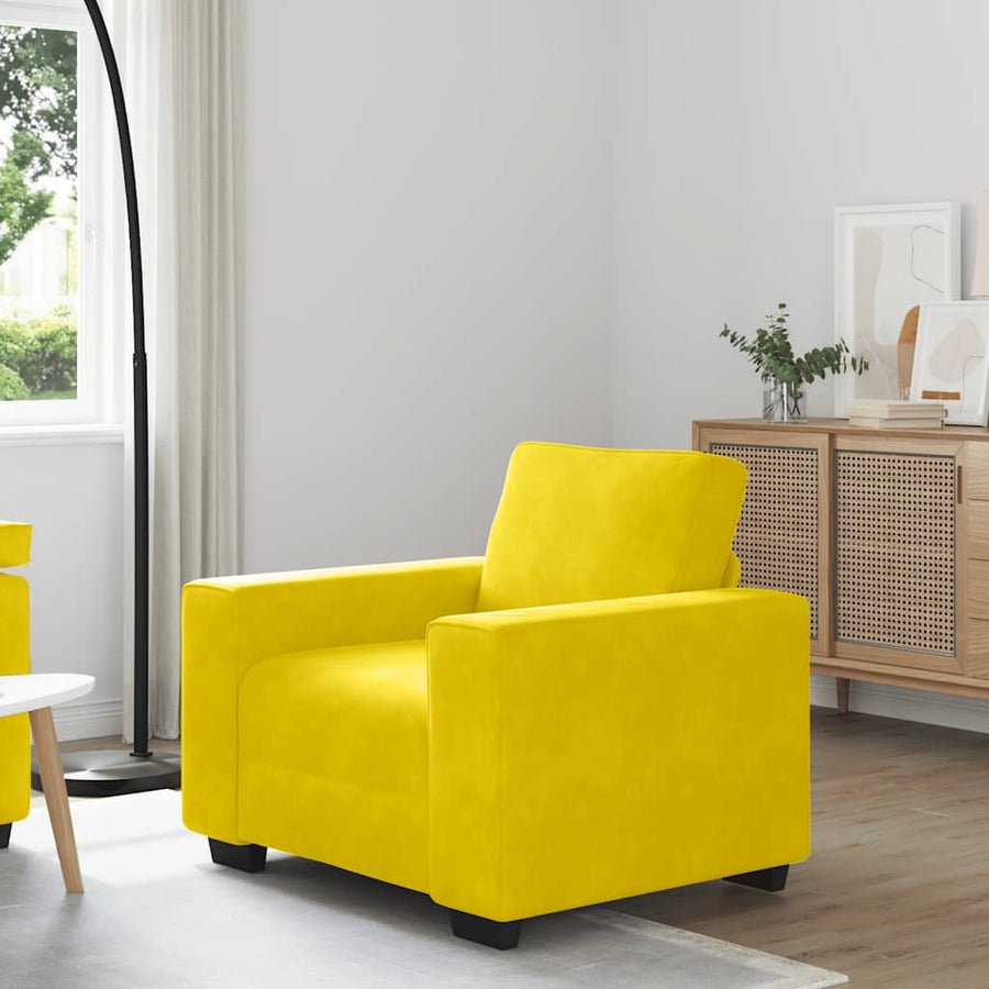 Sofastoel Geel 100x77x82 cm Fluweel