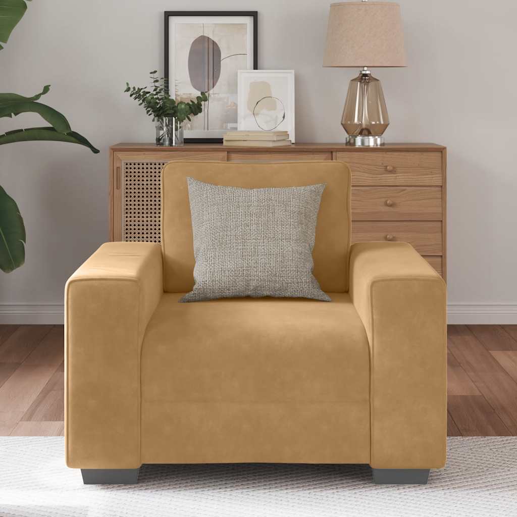 Sofastoel Bruin 100x77x82 cm Fluweel