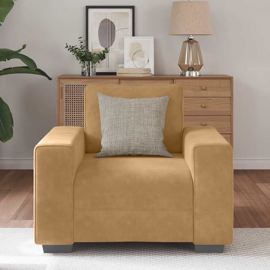 Sofastoel Bruin 100x77x82 cm Fluweel