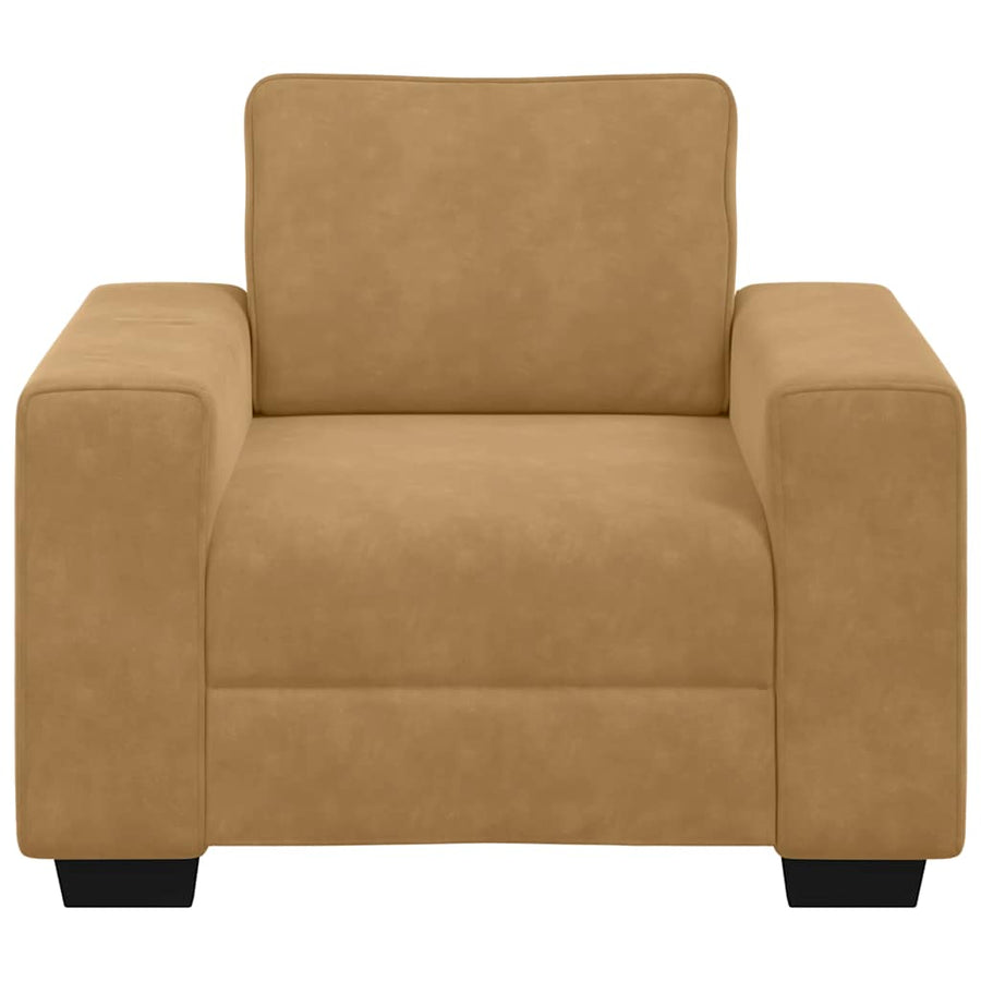 Sofastoel Bruin 100x77x82 cm Fluweel