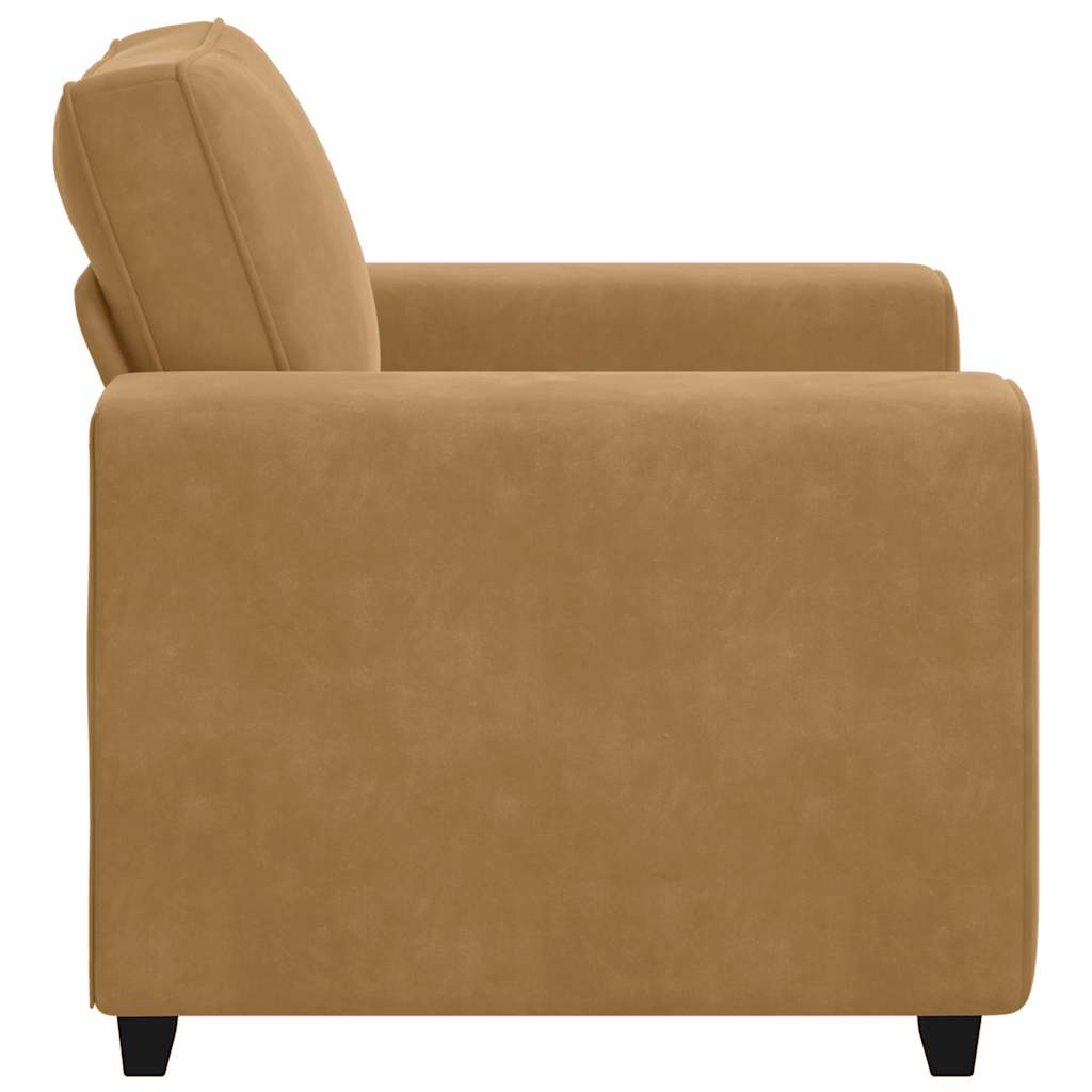 Sofastoel Bruin 100x77x82 cm Fluweel