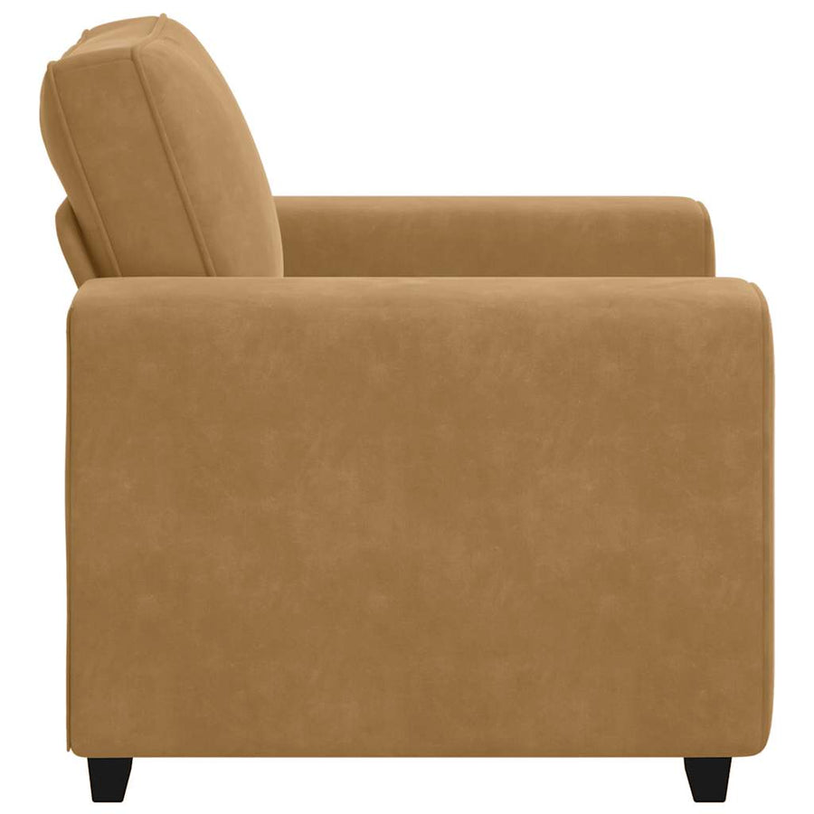 Sofastoel Bruin 100x77x82 cm Fluweel