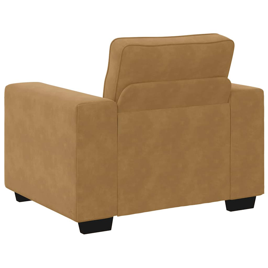 Sofastoel Bruin 100x77x82 cm Fluweel