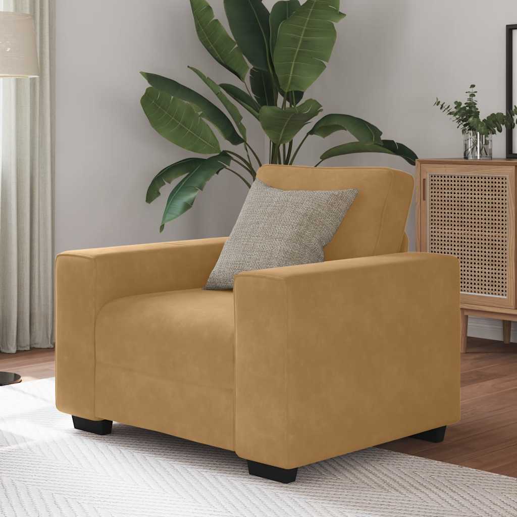 Sofastoel Bruin 100x77x82 cm Fluweel