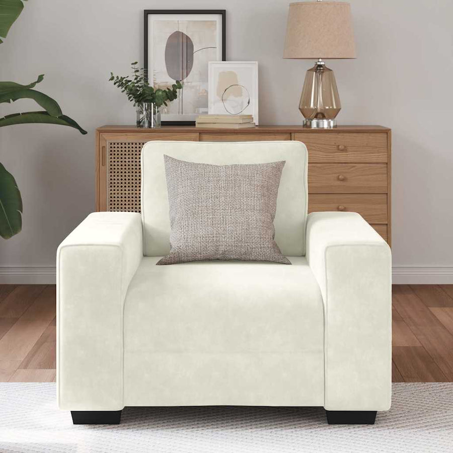 Sofastoel Crème 100x77x82 cm Fluweel