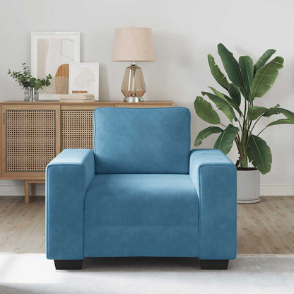 Sofastoel Blauw 100x77x82 cm Fluweel