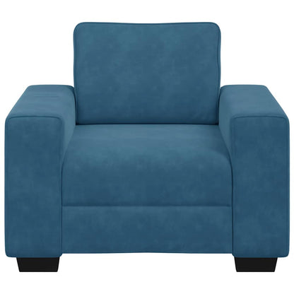 Sofastoel Blauw 100x77x82 cm Fluweel