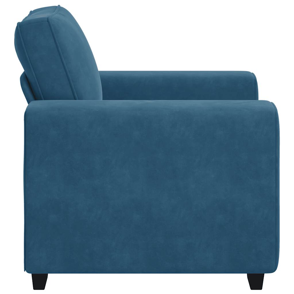Sofastoel Blauw 100x77x82 cm Fluweel