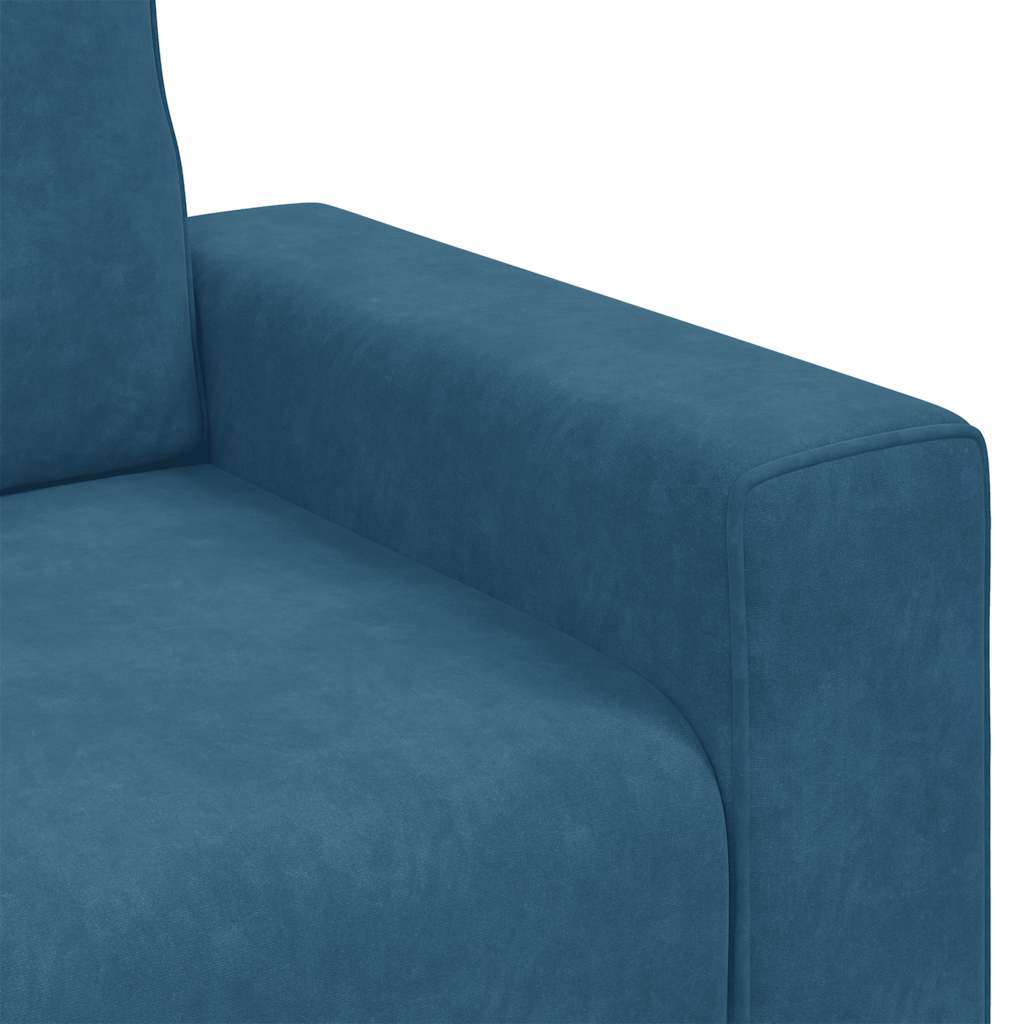 Sofastoel Blauw 100x77x82 cm Fluweel