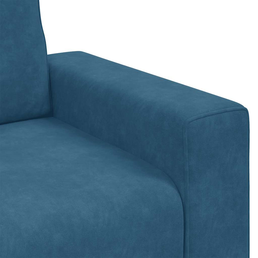 Sofastoel Blauw 100x77x82 cm Fluweel