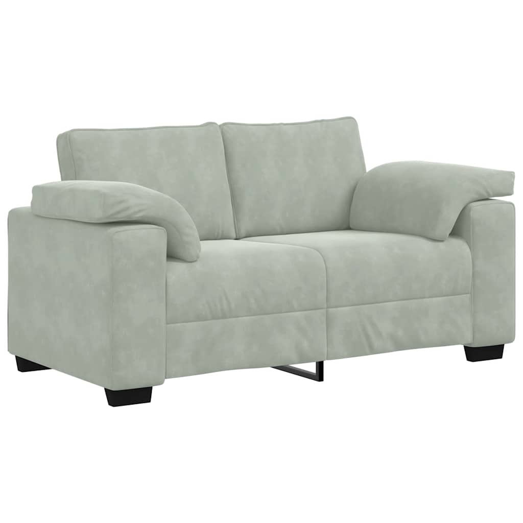 Loveseat Bank Fluweel 120 cm Lichtgrijs