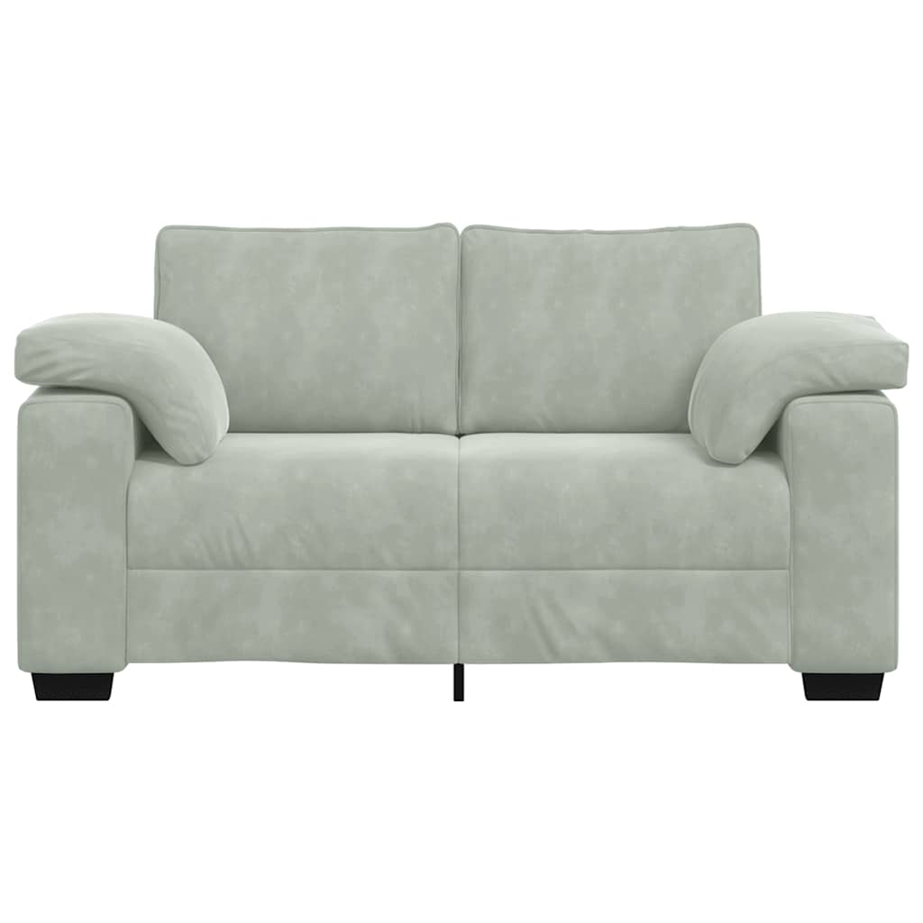 Loveseat Bank Fluweel 120 cm Lichtgrijs
