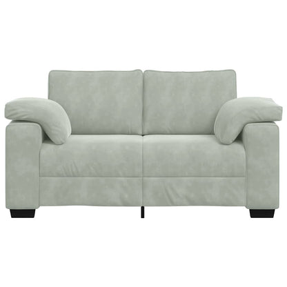 Loveseat Bank Fluweel 120 cm Lichtgrijs