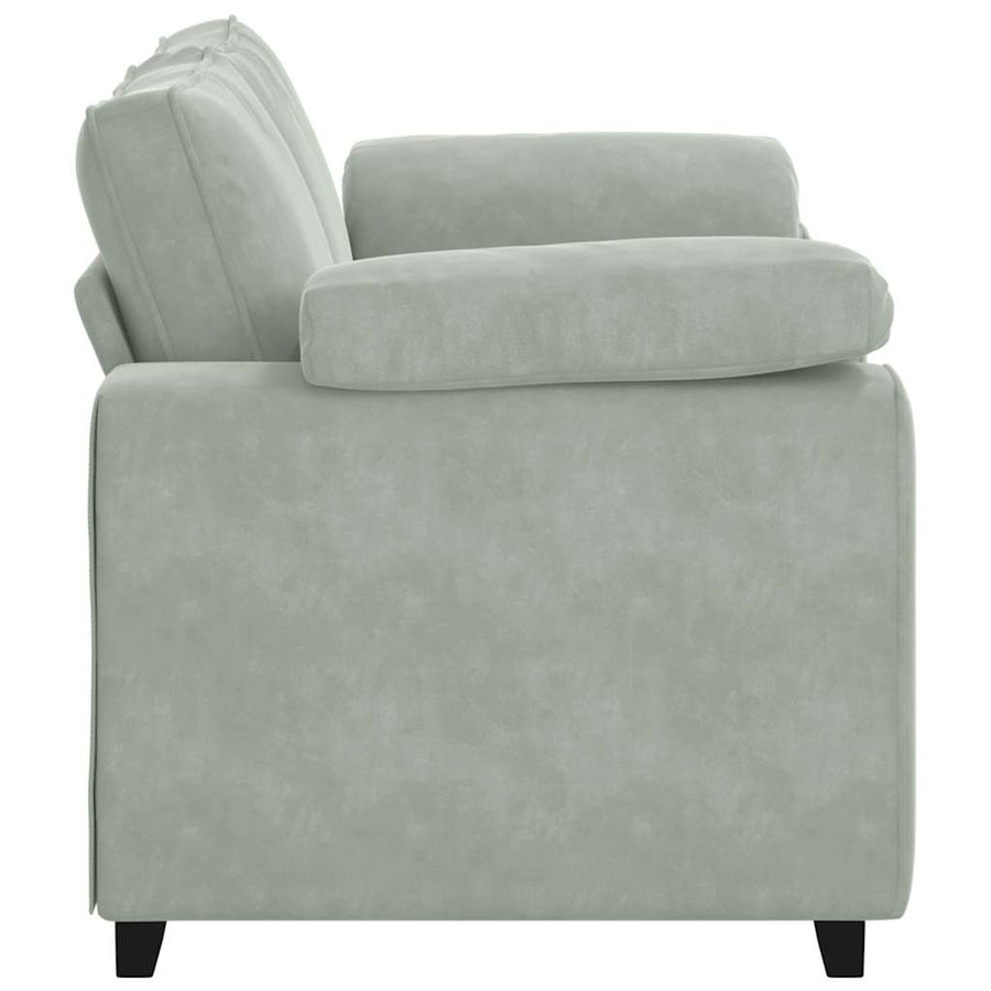 Loveseat Bank Fluweel 120 cm Lichtgrijs