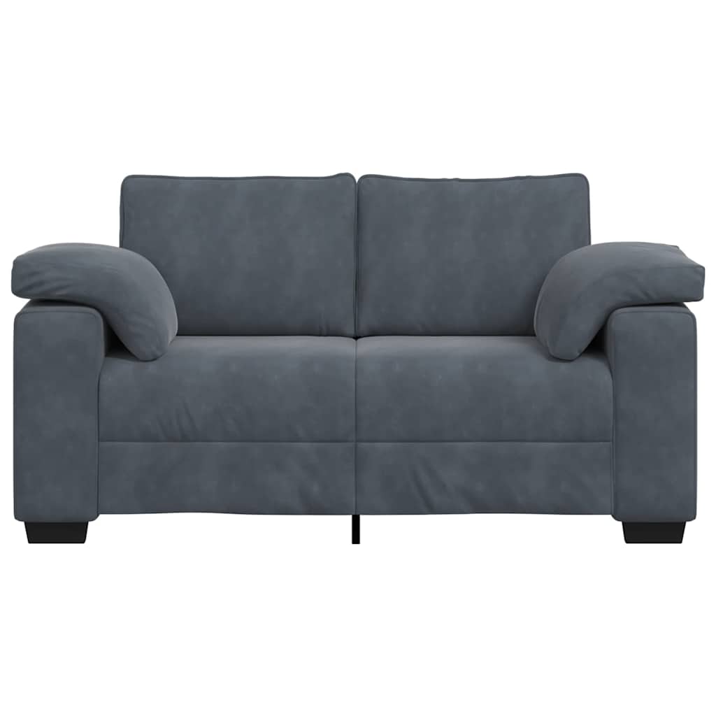 Loveseat Bank Fluweel 120 cm Donkergrijs