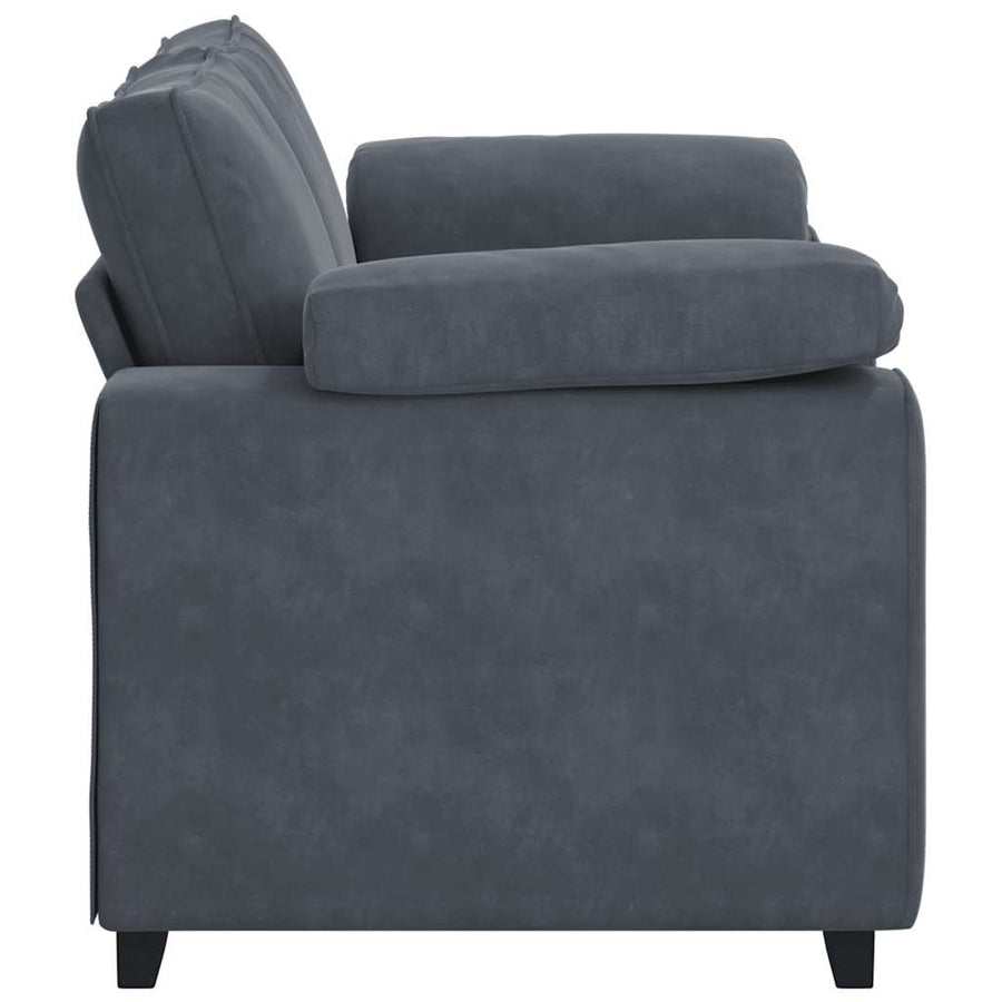 Loveseat Bank Fluweel 120 cm Donkergrijs