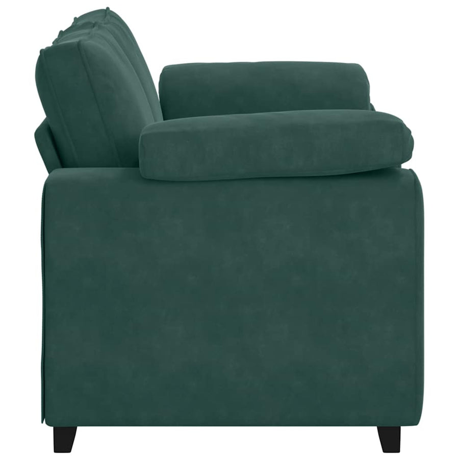 Loveseat Sofa Donkergroen 160x77x82 cm Fluweel