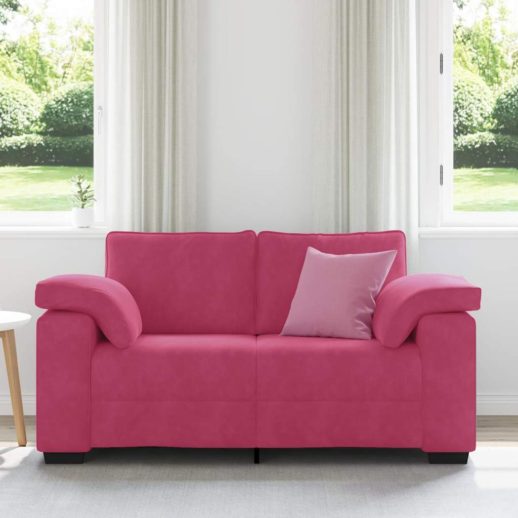 Loveseat Sofa Wijnrood 160x77x82 cm Fluweel