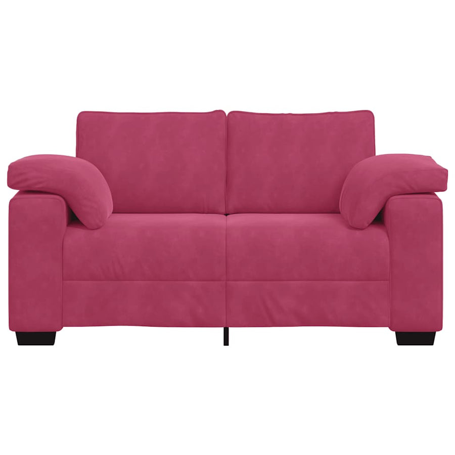 Loveseat Sofa Wijnrood 160x77x82 cm Fluweel