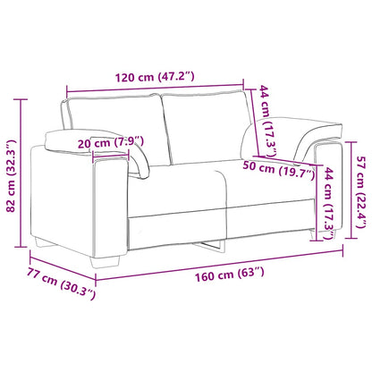 Loveseat Sofa Wijnrood 160x77x82 cm Fluweel