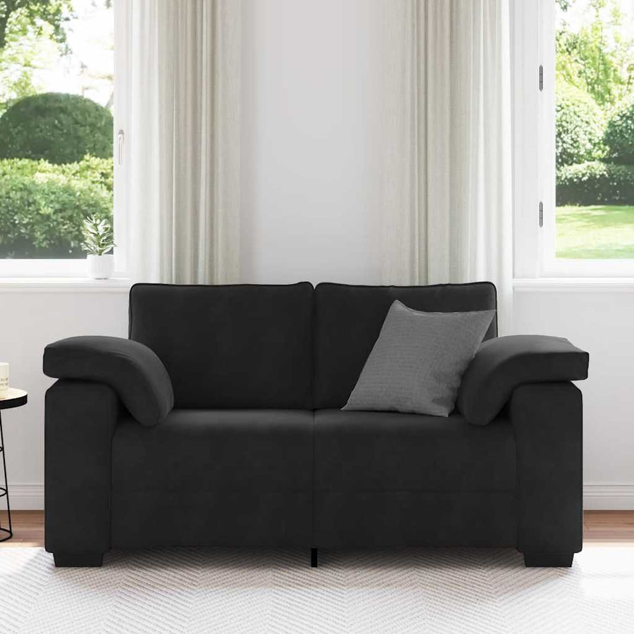 Loveseat Bank Fluweel 120 cm Zwart