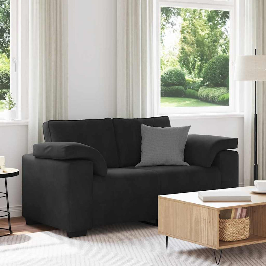Loveseat Bank Fluweel 120 cm Zwart