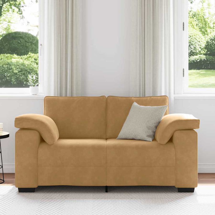 Loveseat Sofa Bruin 160x77x82 cm Fluweel