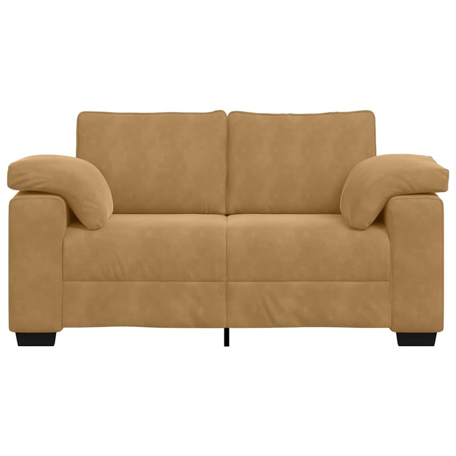 Loveseat Sofa Bruin 160x77x82 cm Fluweel