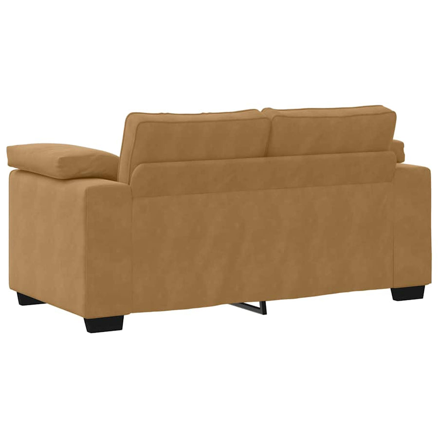 Loveseat Sofa Bruin 160x77x82 cm Fluweel