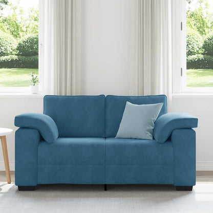 Loveseat Sofa Blauw 160x77x82 cm Fluweel