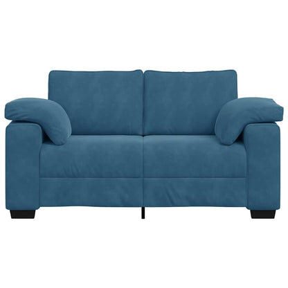 Loveseat Sofa Blauw 160x77x82 cm Fluweel