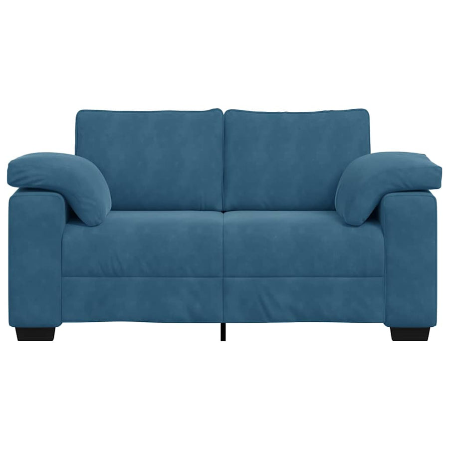 Loveseat Sofa Blauw 160x77x82 cm Fluweel