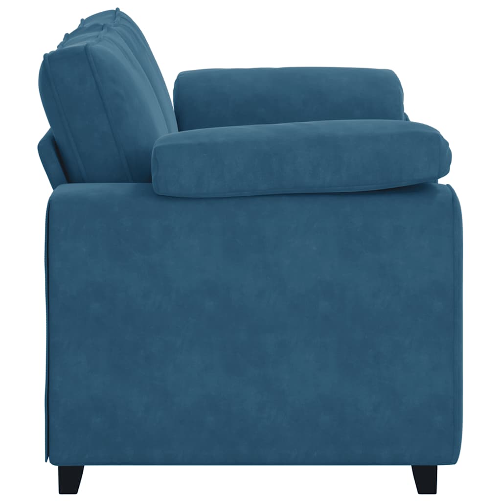 Loveseat Sofa Blauw 160x77x82 cm Fluweel