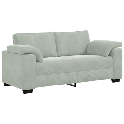 Loveseat Bank Fluweel 140 cm Lichtgrijs