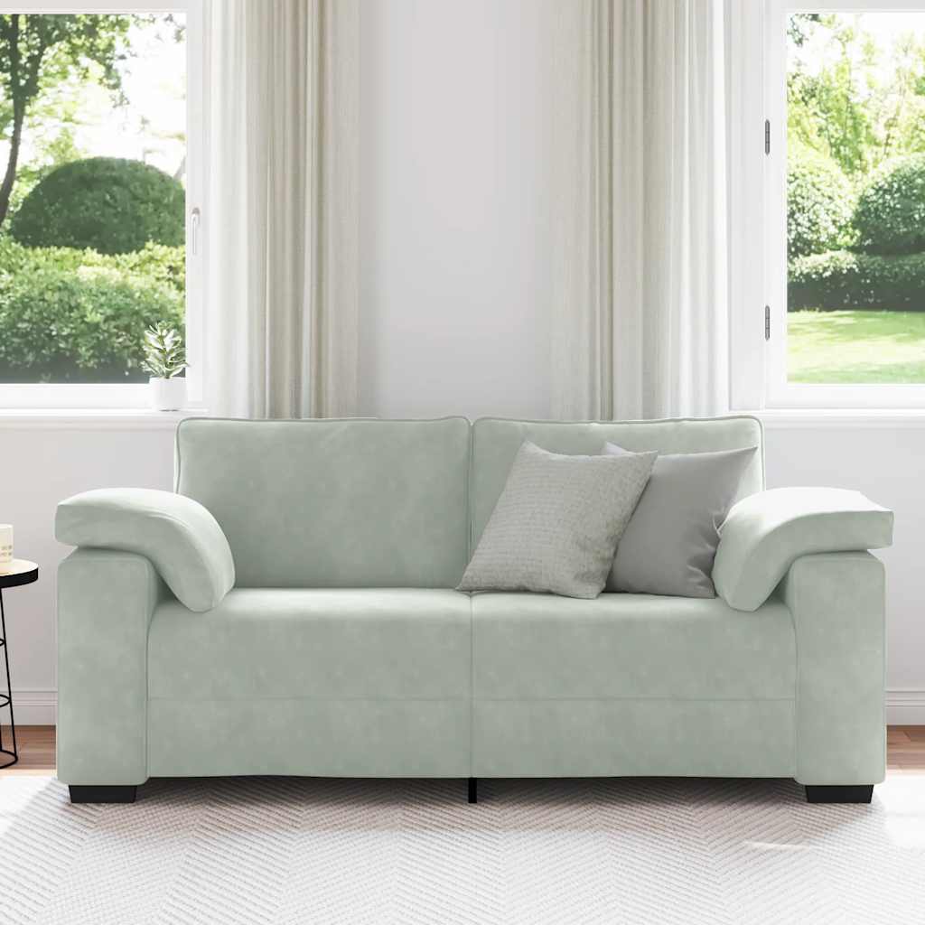 Loveseat Bank Fluweel 140 cm Lichtgrijs