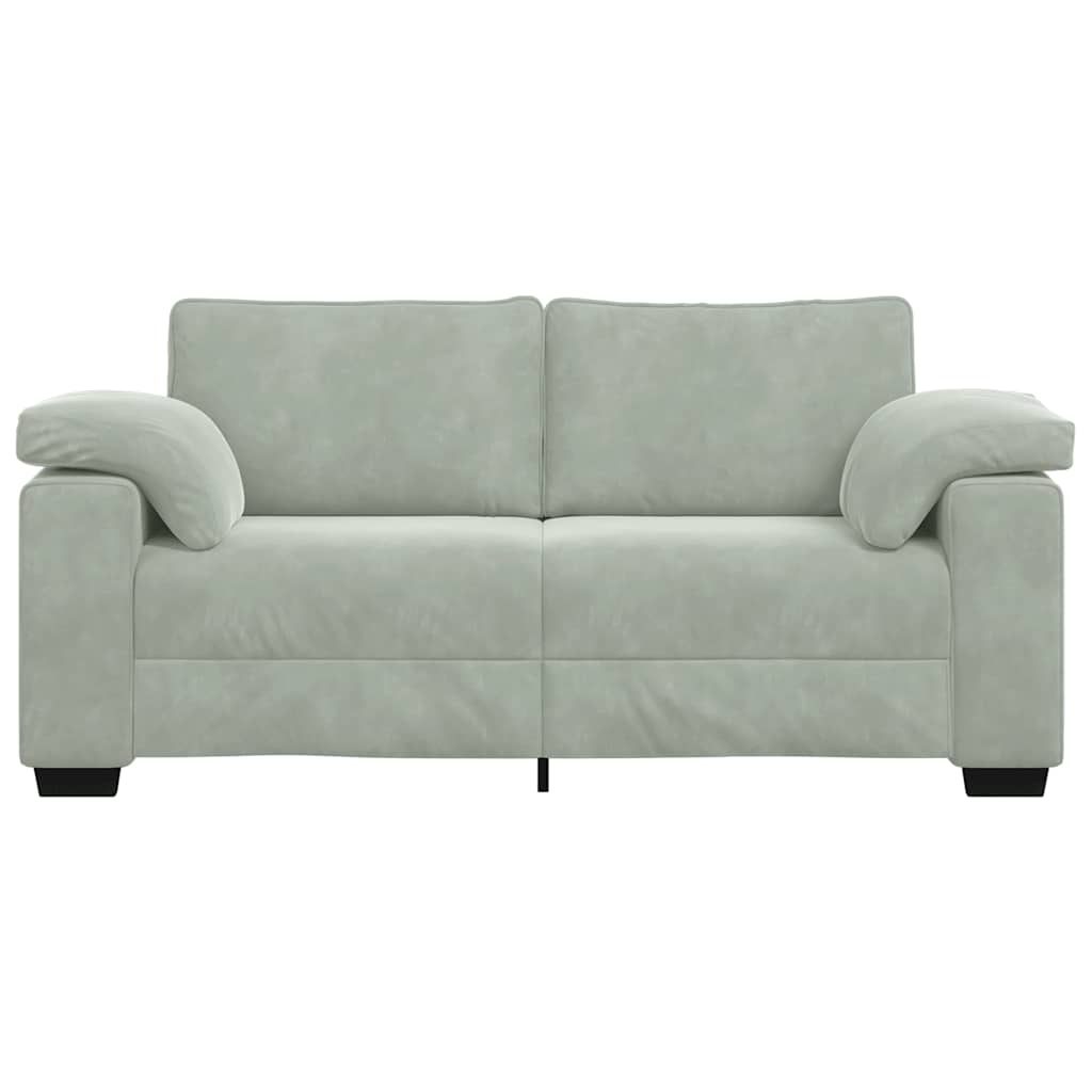 Loveseat Bank Fluweel 140 cm Lichtgrijs