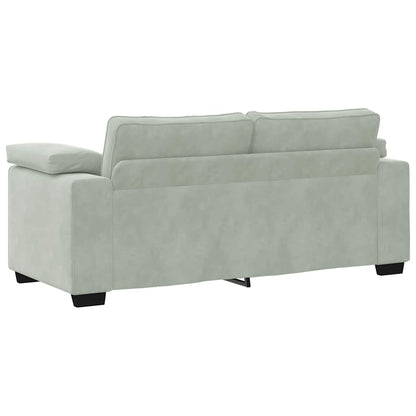 Loveseat Bank Fluweel 140 cm Lichtgrijs