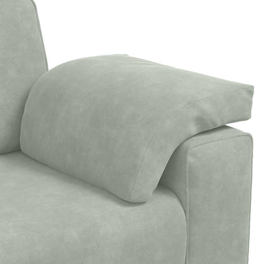 Loveseat Bank Fluweel 140 cm Lichtgrijs