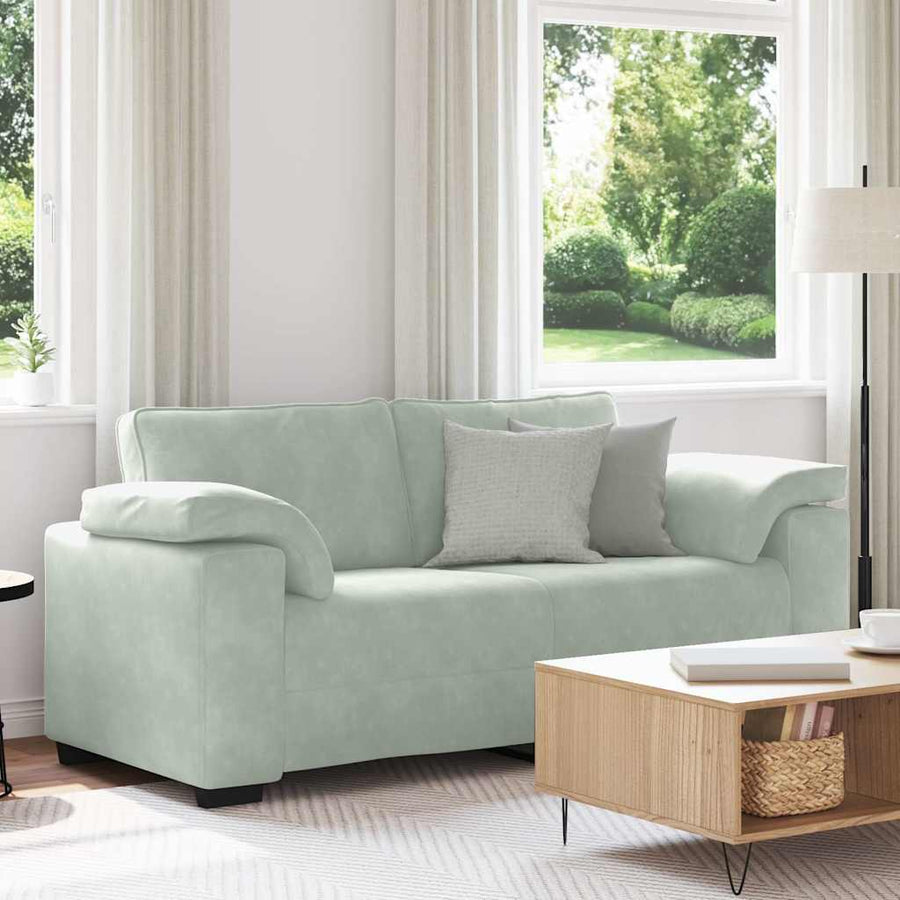 Loveseat Bank Fluweel 140 cm Lichtgrijs