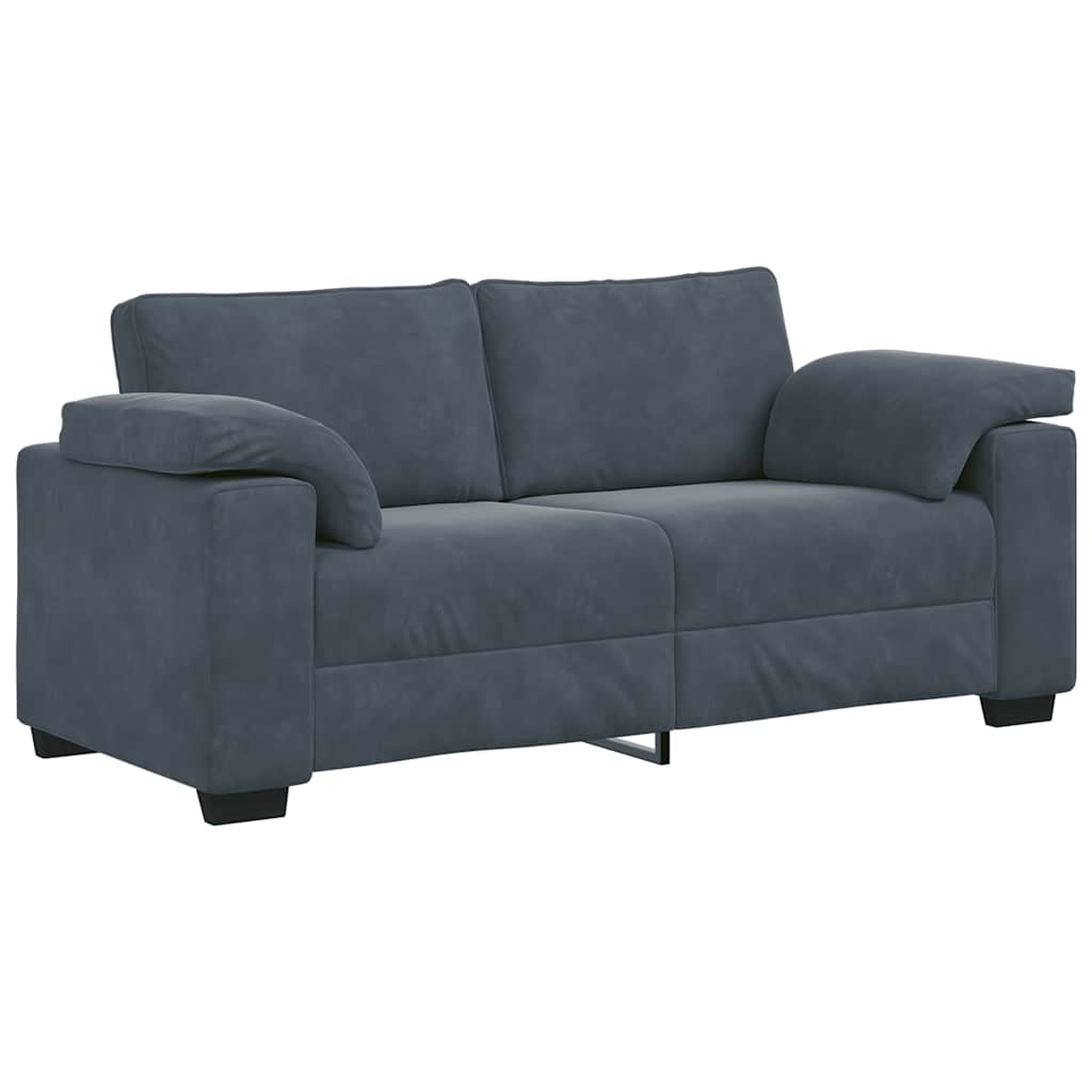 Loveseat Bank Fluweel 140 cm Donkergrijs