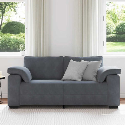 Loveseat Bank Fluweel 140 cm Donkergrijs