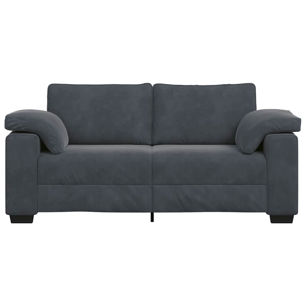Loveseat Bank Fluweel 140 cm Donkergrijs