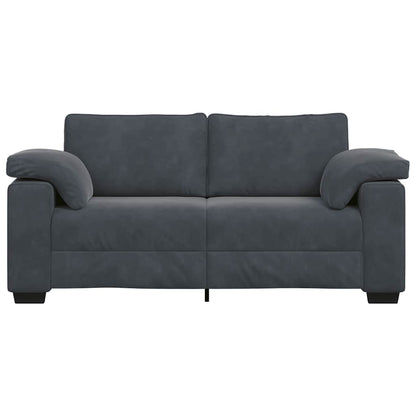 Loveseat Bank Fluweel 140 cm Donkergrijs