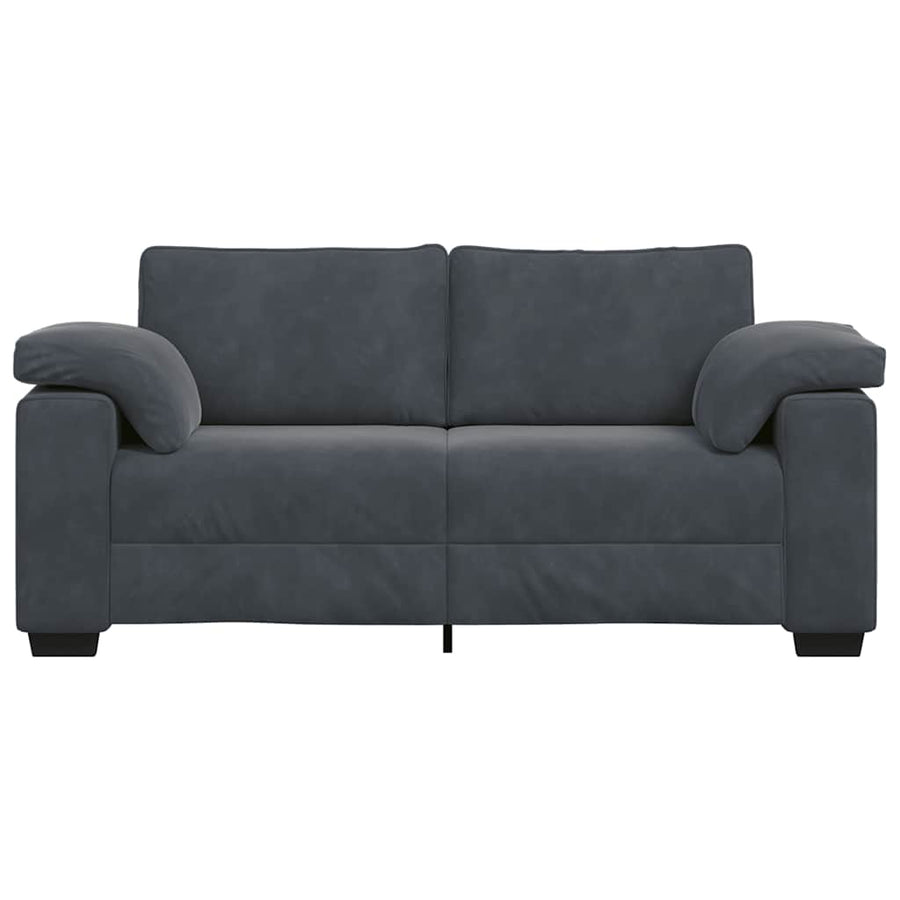 Loveseat Bank Fluweel 140 cm Donkergrijs