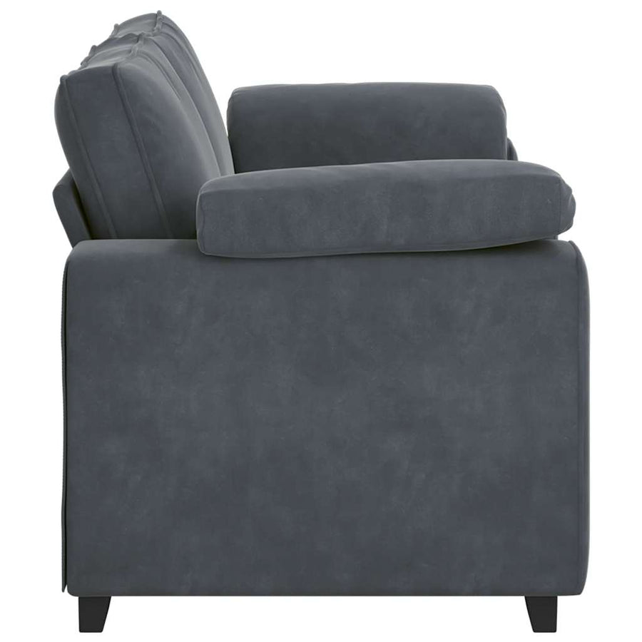 Loveseat Bank Fluweel 140 cm Donkergrijs