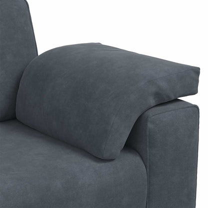 Loveseat Bank Fluweel 140 cm Donkergrijs